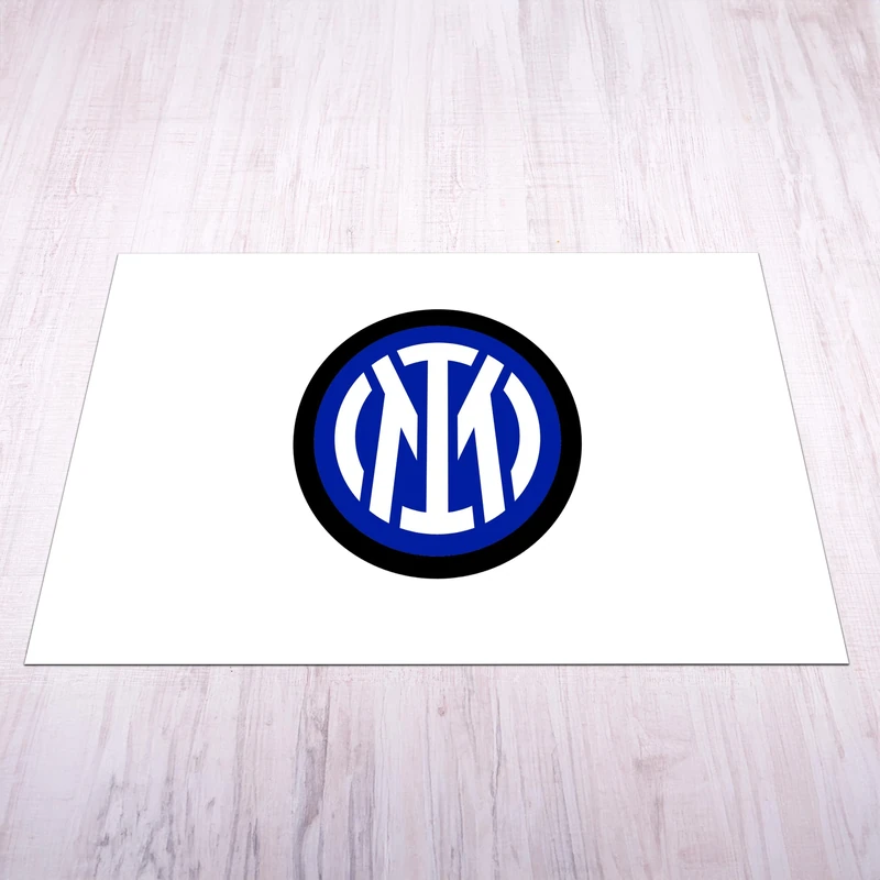 Licensed Décor FC Internazionale Milano - Large Vinyl Floor Mat - Crest on White