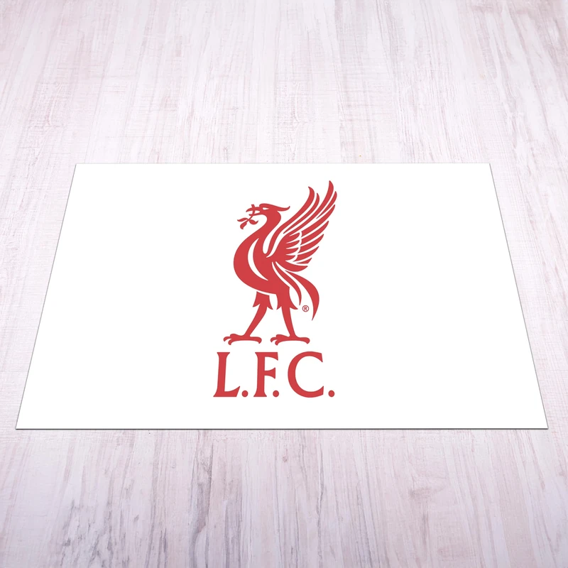 Licensed Décor Liverpool FC Mat - Extra Large (200cm (w) x 150cm (h) - Liver Bird In Brand RED on White