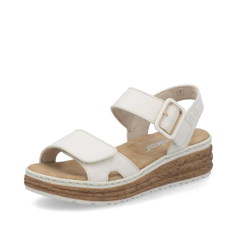 Rieker Women's Classic Sandals 62760, Women's Sandals, Beige 60, 36 EU Weit