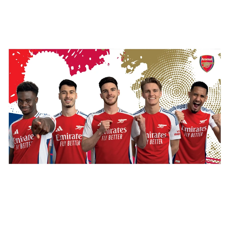 Licensed Décor Arsenal FC Mat - Extra Large (200cm (w) x 150cm (h) - Mens Player Mix 1