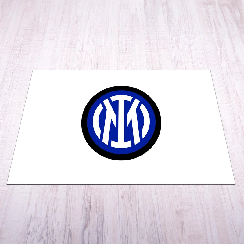 fan decor FC Internazionale Milano - Medium Vinyl Floor Mat - Crest on White