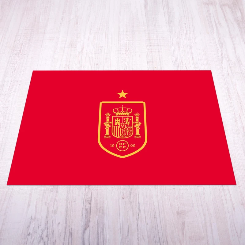 Licensed Décor The Royal Spanish Football Federation (RFEF) X-Large Vinyl Floor Mat - Badge Yellow
