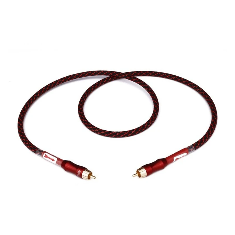 ALNHY 4N OFC 75ohm Hifi Digital Coaxial Audio Video Cable Male Subwoofer Audio Cable(8 Meters)