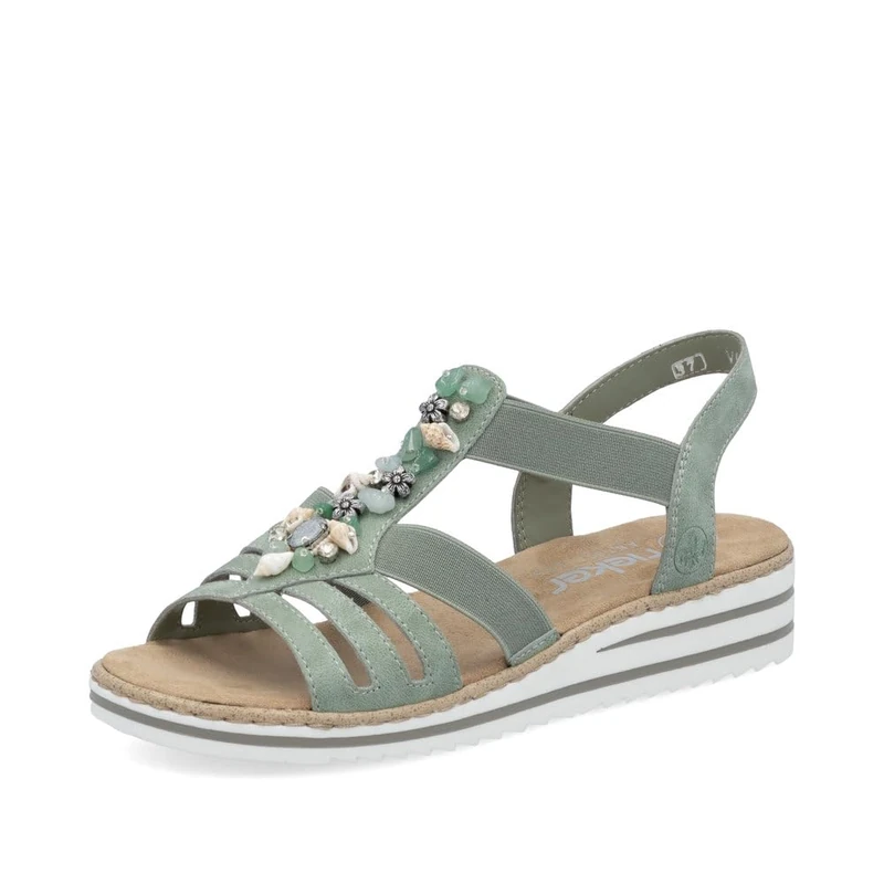Rieker Women's Mules V0649, Women's Slippers, Green 52, 37 EU Schmal