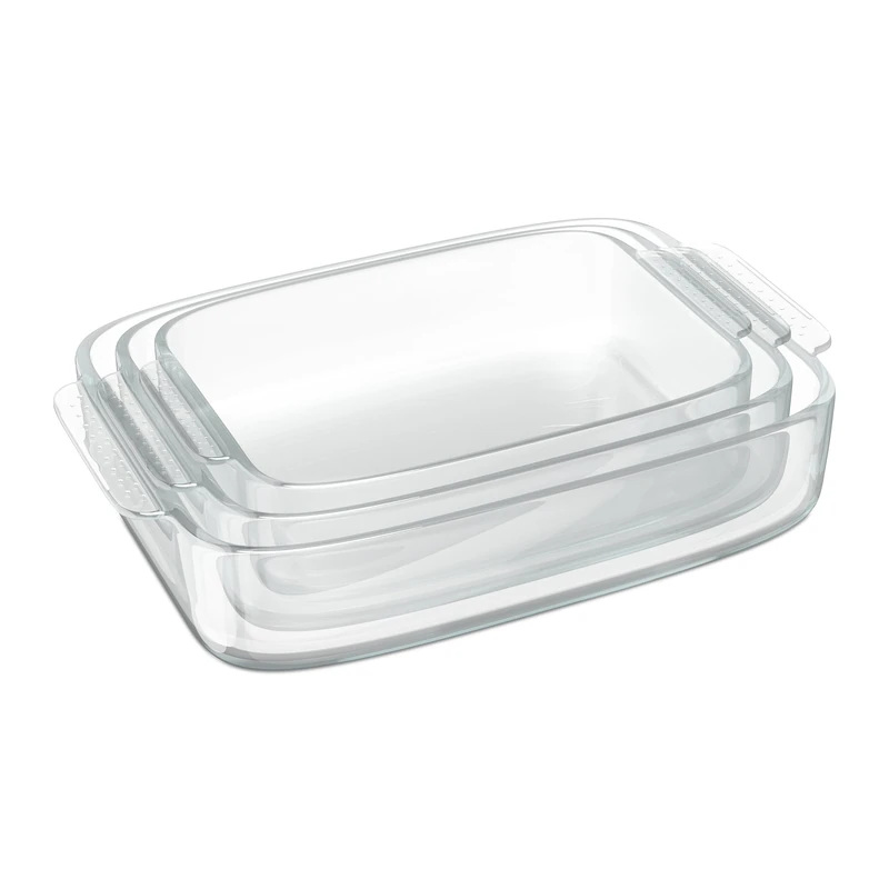 Relaxdays Baking Dish Set, 6.5 x 38 x 25 cm