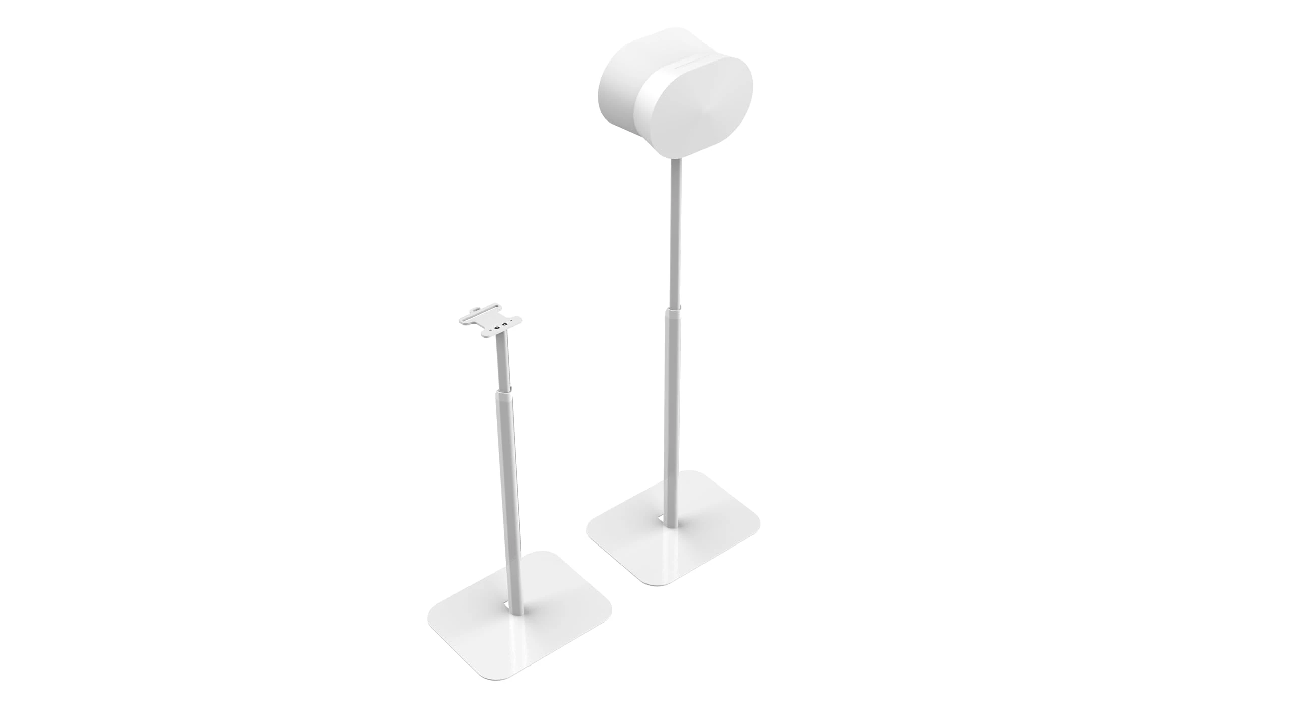 Flexson Essentials Adjustable Floor Stands for Sonos Era 300, Twin pack in white