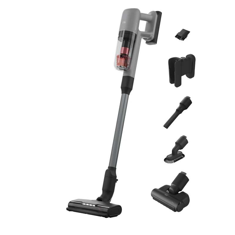 AEG 7000 Animal Cordless Vacuum Cleaner AP71AB14UG, PetPro+ Nozzle for Animal Pet Hair, Up to 50min Runtime, Powerful Suction, Lightweight & Compact, 99% Dust Removal, Detachable Hand Unit, Urban Grey