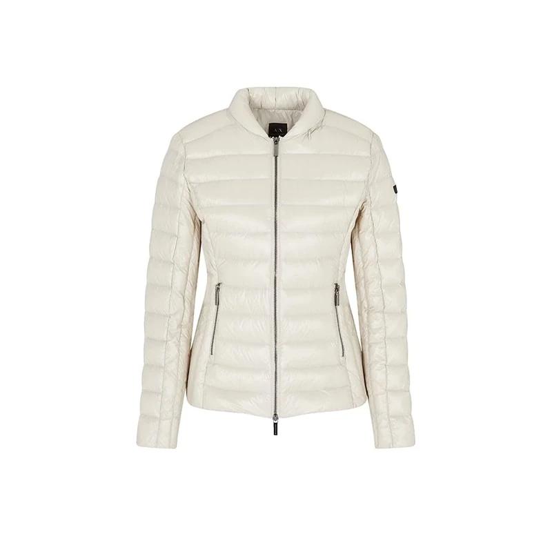 Armani Exchange Padded Side Logo Patch Adjustable Collar Jacket, Rave Rock, XS Women, Rave Rock, XS