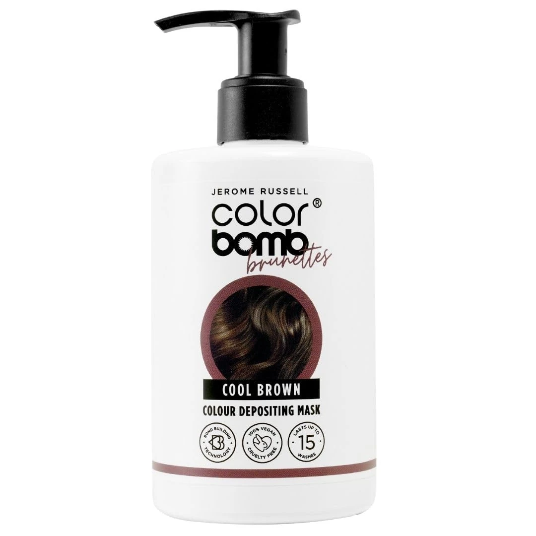 Jerome Russell Color Bomb Brunettes – Cool Brown Colour Depositing Conditioning Mask, 300ml