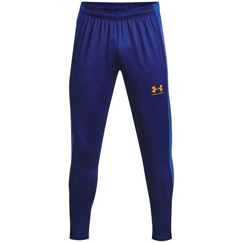 Under Armour Men's Challenger Training Pant, Stretchy and Lightweight Men's Tracksuit Bottoms. Comfortable Joggers for Training and Athletics,Washed Navy / / High Vis Yellow,XXL