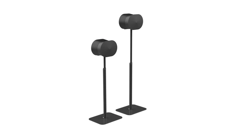 Flexson Essentials Adjustable Floor Stands for Sonos Era 300, Twin pack in Black