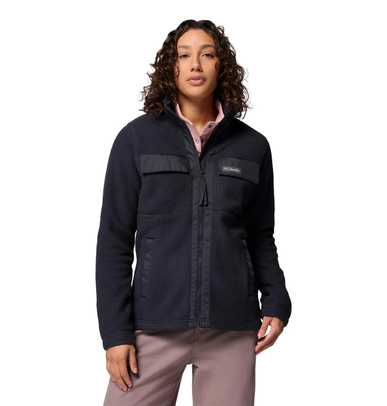 Columbia Women's Juniper Peak Full Zip Fleece, Full Zip Fleece Jacket, Black, X-Large