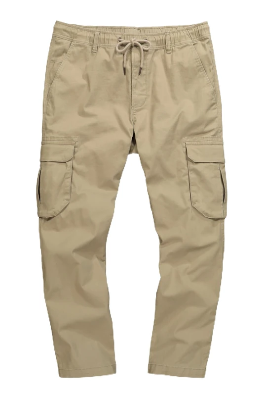 JP 1880 Men's Cargo Trousers, Dark Beige, 7XL