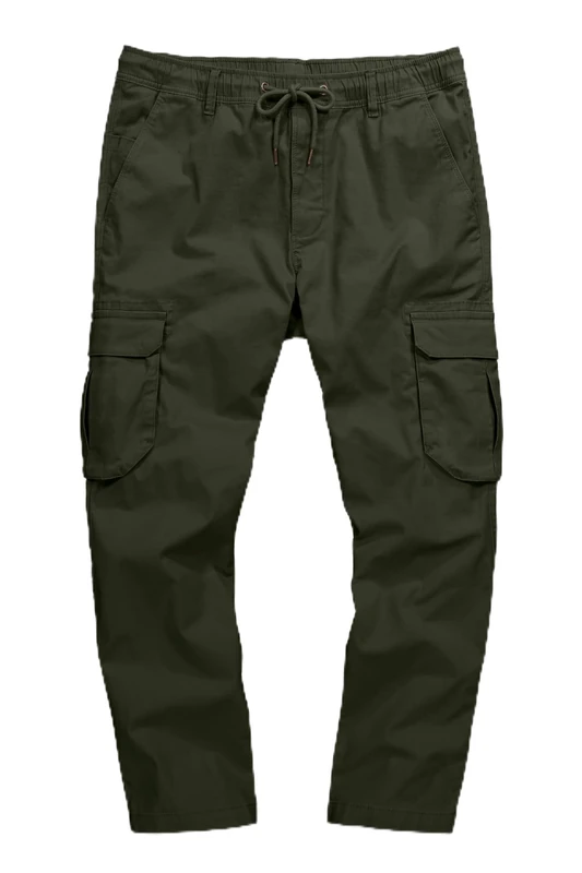 JP 1880 Men's Cargo Trousers, Dark Olive, 5XL