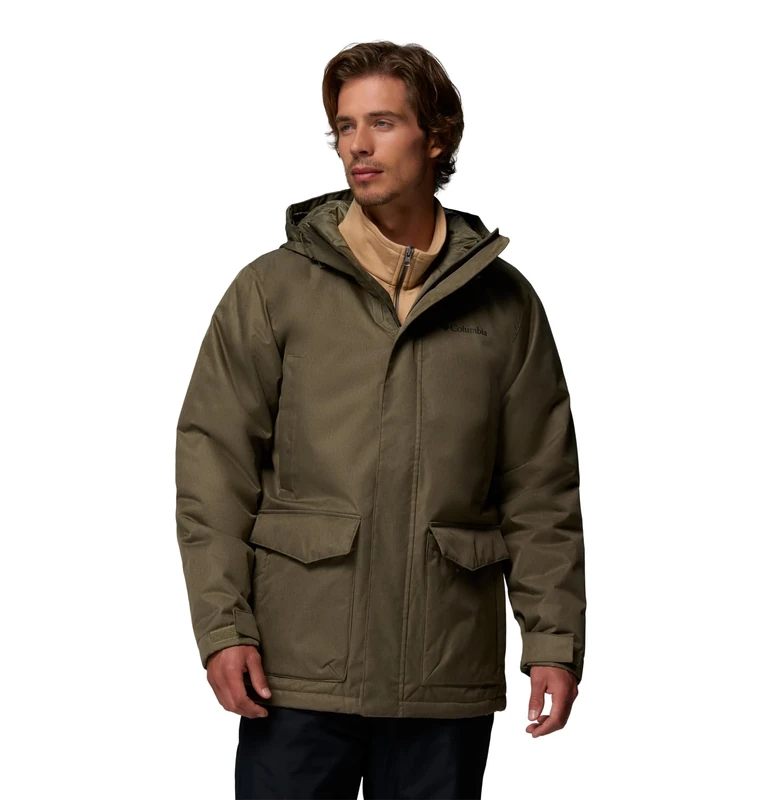 Columbia Men's Pines Lake Parka, Winter parka, Stone Green, X-Large