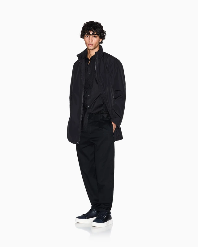 Armani Exchange Men's Pique Pocket Logo Polo Shirt, deep Navy, M