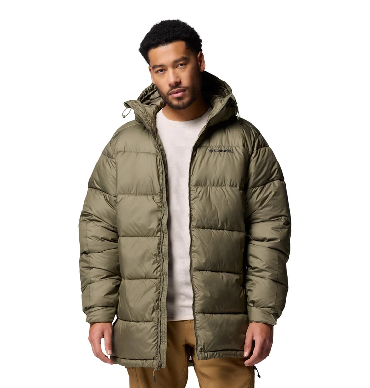 Columbia Men's Pike Lake Parka, Puffer Jacket, Stone Green, XX-Large