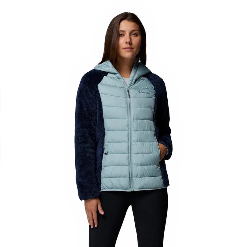 Columbia Powder Lite II Sherpa Hybrid Jacket, Reflective Omni-Heat, Repellent Omni-Shield, Eco Insulation, Secure Pockets, Chin Protection, Flexible Binding - Women's
