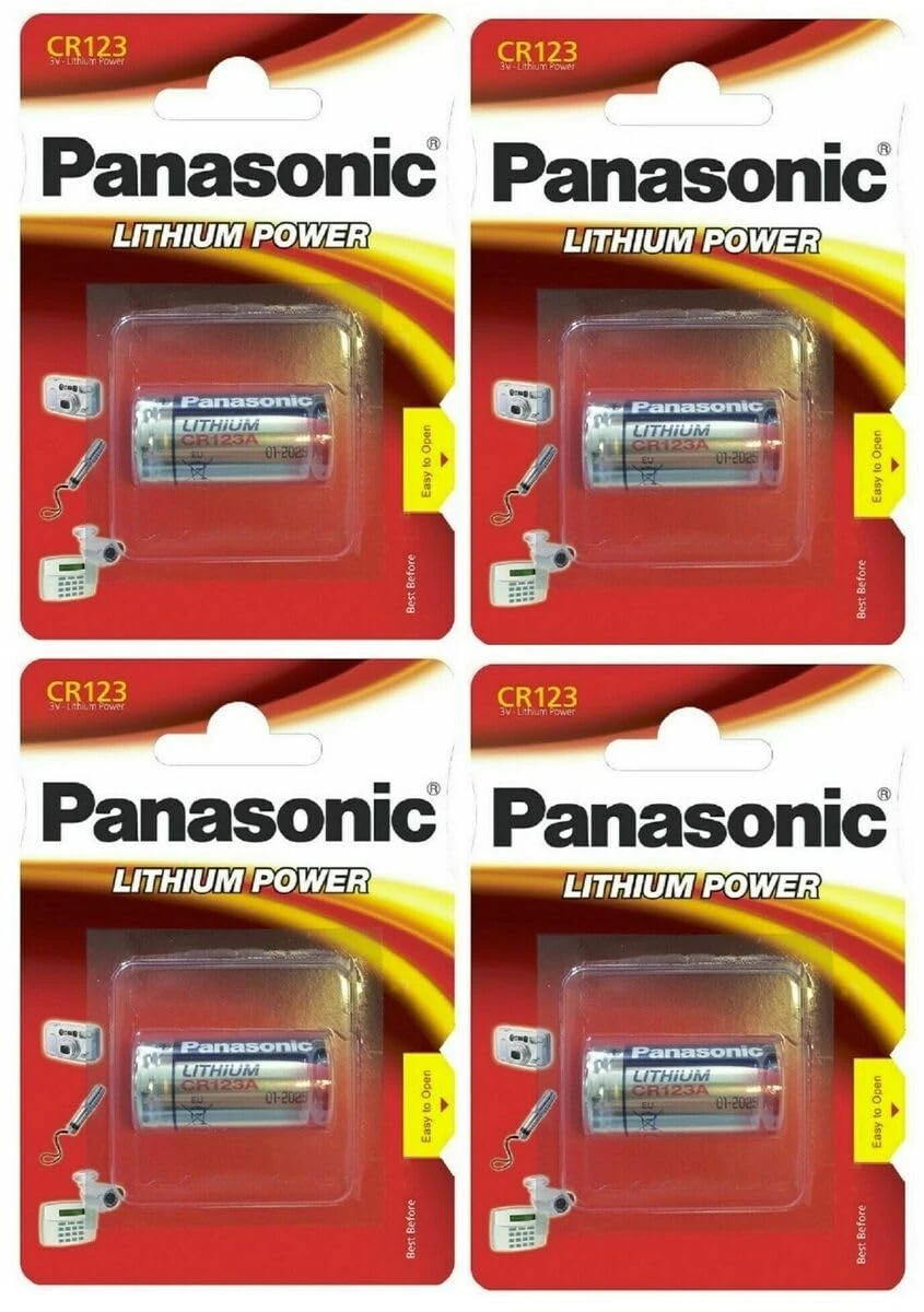 Pana-sonic CR123A Lithium Power Batteries, 3V (PACK OF 4)