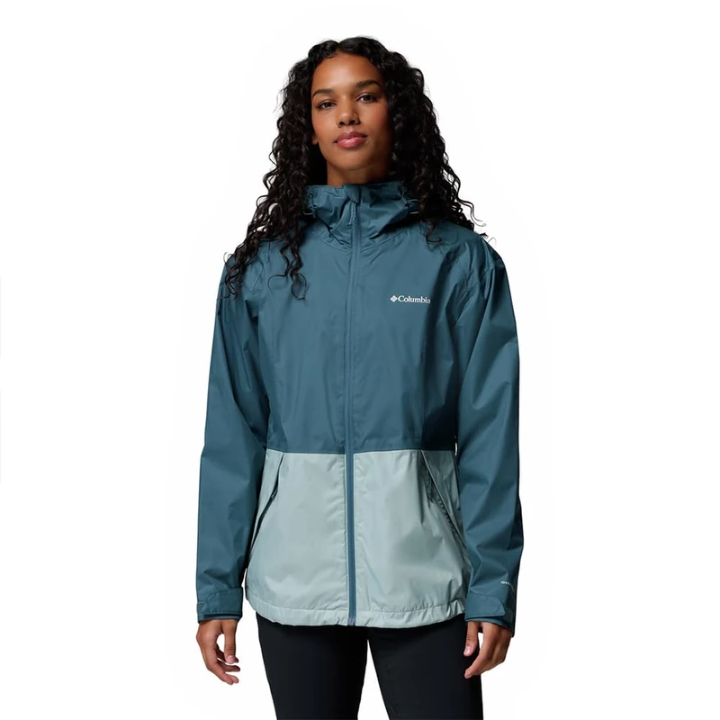 Columbia Women's Inner Limits 3 Jacket, Waterproof Rain Jacket, Everblue, Crushed Blue, XL