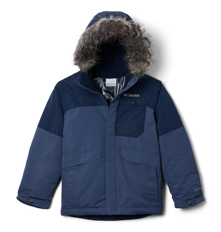 Columbia Youth Boys Nordic Strider 2 Jacket, Winter Jacket, Dark Mountain/Collegiate Navy, XL
