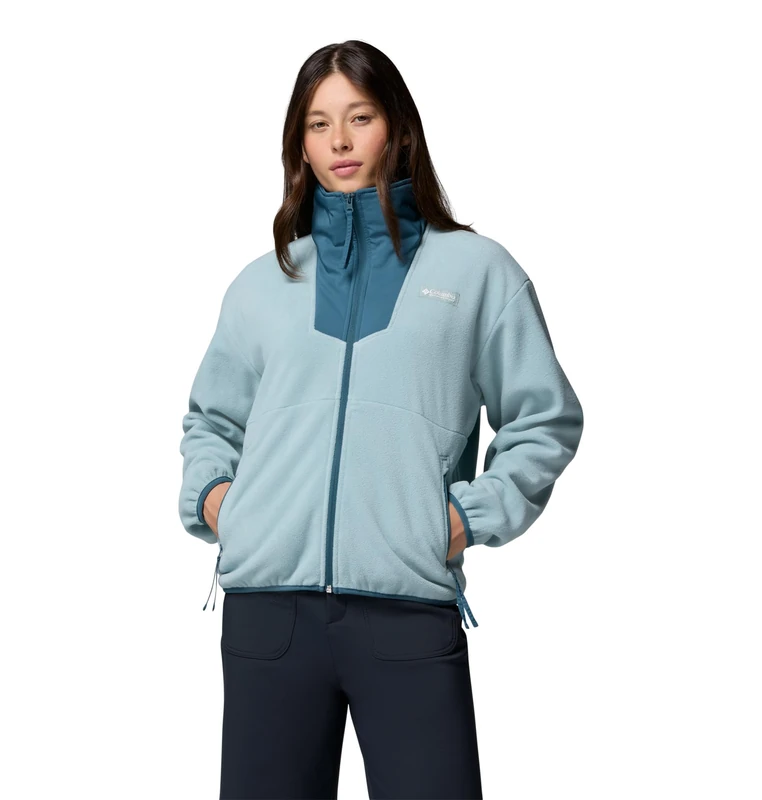 Columbia Women's Sequoia Grove Full Zip Fleece, Full Zip Fleece Jacket, Crushed Blue/Everblue, X-Large