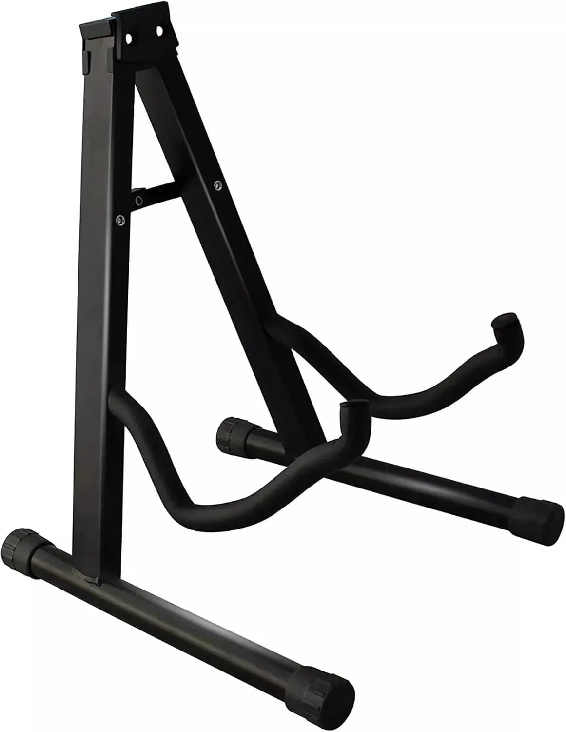 SHOPNIX Guitar Stand, Heavy Duty A-Frame, Music Instrument Foldable, Adjustable, Sturdy, Fits All Guitars - Acoustic, Electric, Bass, Black