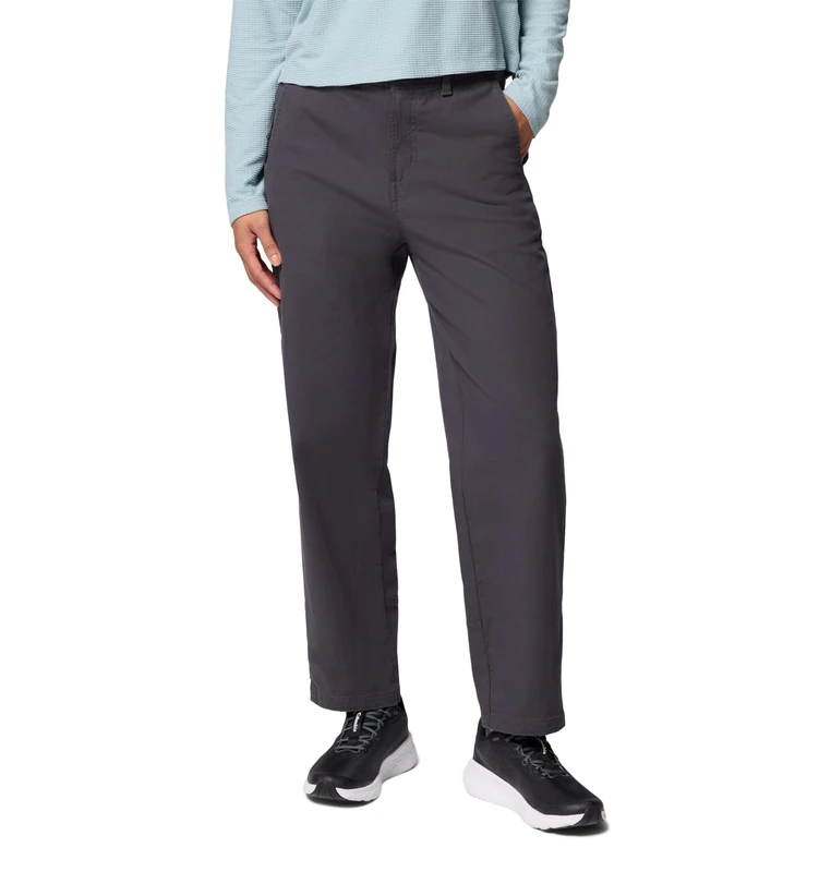 Columbia Women's ROC Straight Leg Pant, Hiking Trousers, Shark, 12 Regular