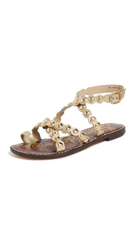 Sam Edelman Women's Gloria Flat Sandal, Amber Gold, 6 UK