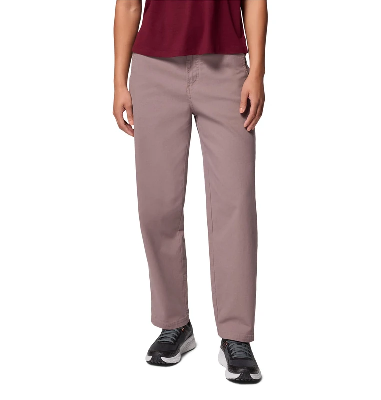 Columbia Women's ROC Straight Leg Pant, Hiking Trousers, Iron, 8 Regular