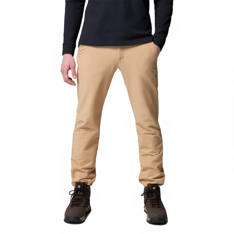 Columbia Men's Black Mesa Warm Pant, Hiking Thermal Trousers, Canoe, W34/L32