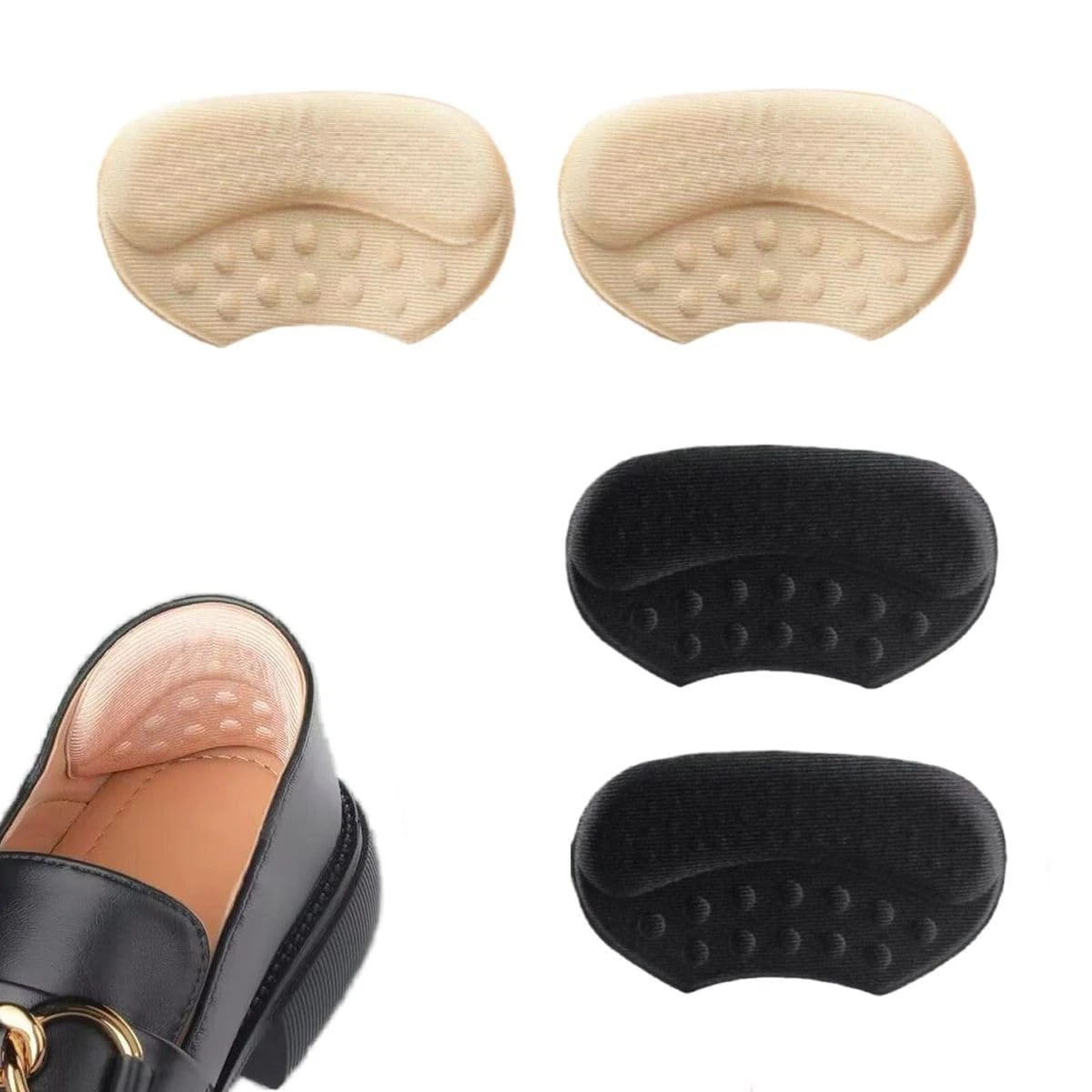 2 Pairs Heel Grips for Shoes Anti-Slip Back of Heel Cushion Inserts Heel Grips Pads Loose Shoes Women Men Sneakers High Heels Sneakers Leather Shoes Heel Blister Protectors Gel Heel Liners