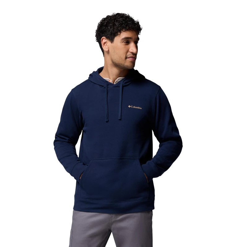 Columbia Men's Trek Graphic Hoodie, Hoodie, Collegiate Navy/Meadowland, XX-Large