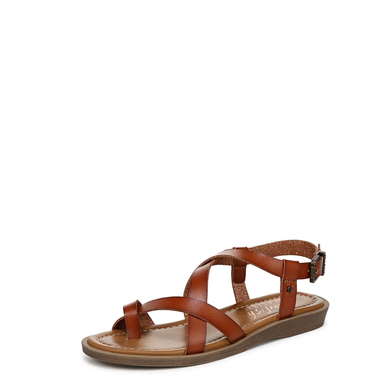 Blowfish Women's Devon 3 Flat Sandals, Scotch Brown, Medium Fit, UK 3