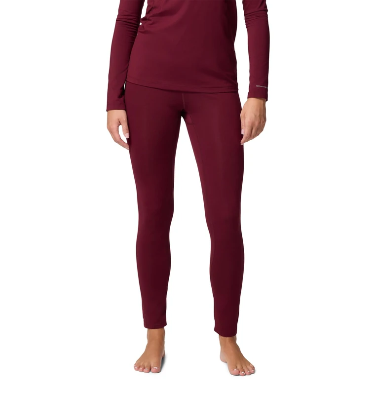 Columbia Women's Midweight Stretch Tight, Base Layer Bottom, Rich Wine, Medium Regular