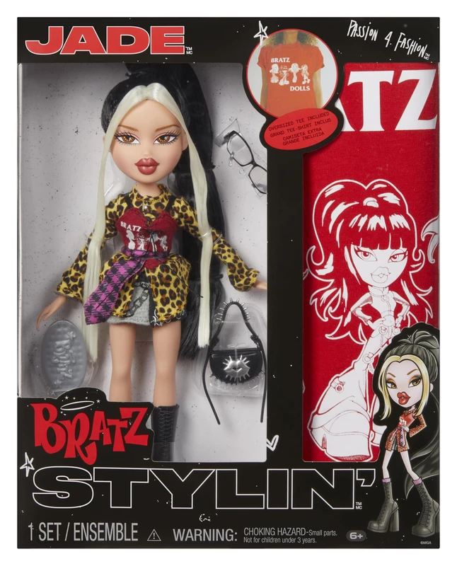 Bratz Stylin' Jade Fashion Doll - Includes Custom T-Shirt