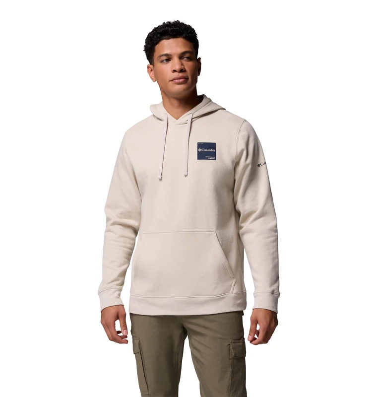 Columbia Men's Trek Hoodie, Hoodie, Dark Stone/Boxy Brand, Large