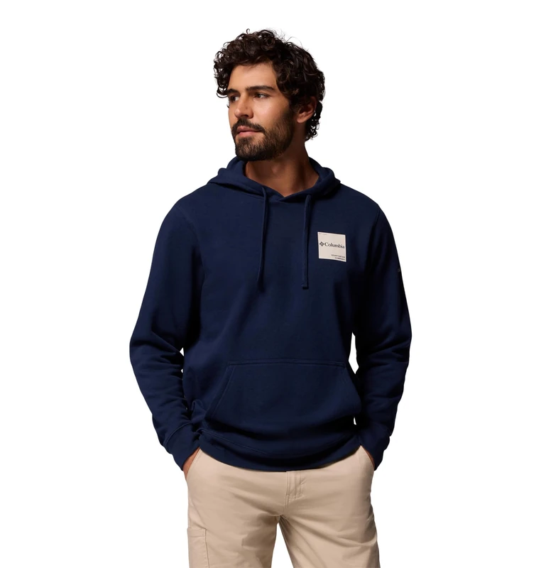 Columbia Men's Trek Hoodie, Hoodie, Collegiate Navy/Boxy Brand, X-Small