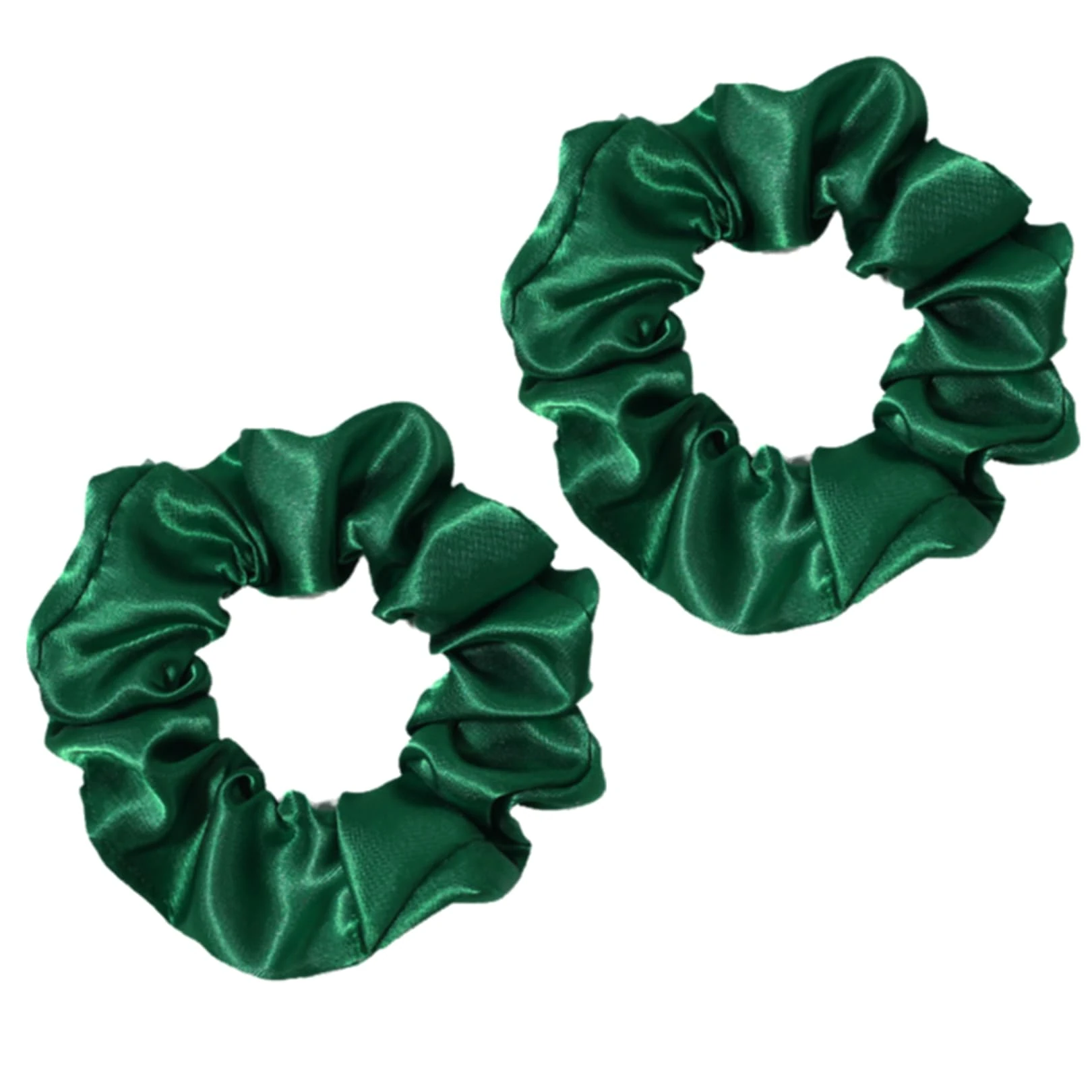 2 Pcs Velvet Scrunchies,Scrunchie for Women Soft Jersey Fabric Hair Scrunchie for Girls Bobble Elastic Hair Band Scrunchie Elastic Spring Ponytail Holder Bobbles Accessories,for Women(Dark Green)