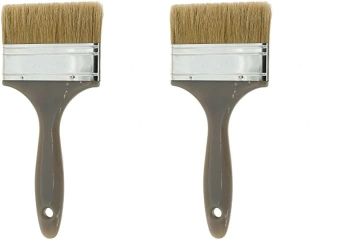 Coral 31206 GRP Paint Brush with a Bristle Paintbrush Head for All Paints and Laminating Fibreglass 4 inch (Pack of 2)