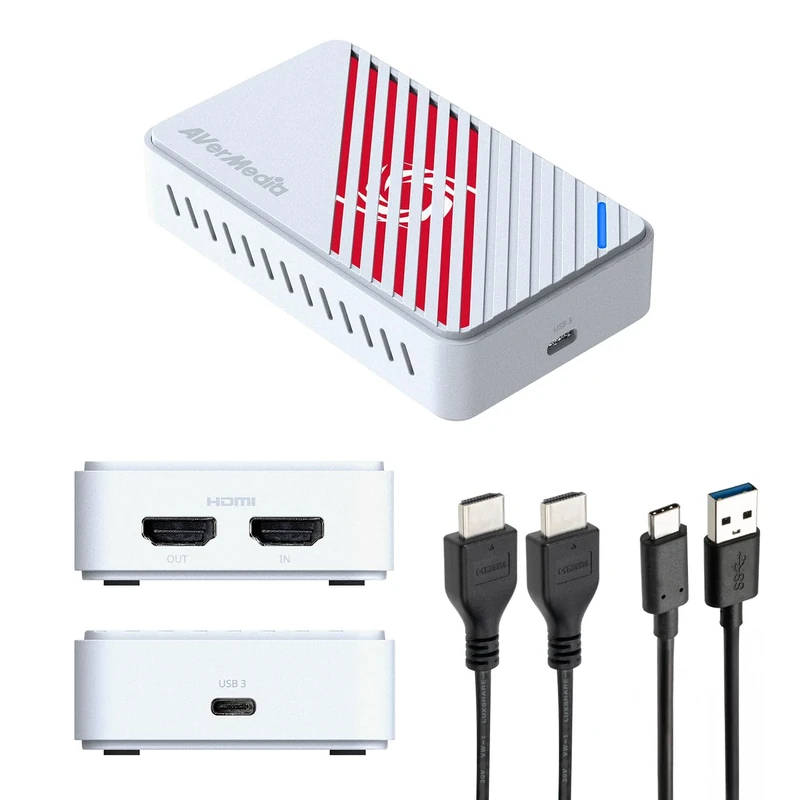 AVerMedia GC553Pro Live Gamer ULTRA S - 4K60 USB Capture Card with 4K60 Passthrough, 5.1 Surround, VRR, USB 3.2, Plug & Play, Low Latency Streaming for PS5, Xbox, Switch 2, OBS, Mac, Windows 11, PC