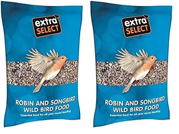 Extra Select Robin and Song Bird Feed Mix, 1 kg (Pack of 2)
