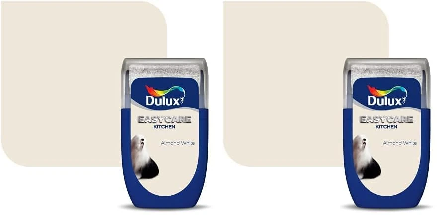 Dulux Easycare Kitchen Tester Paint, Almond White,30 ml (Pack of 2)