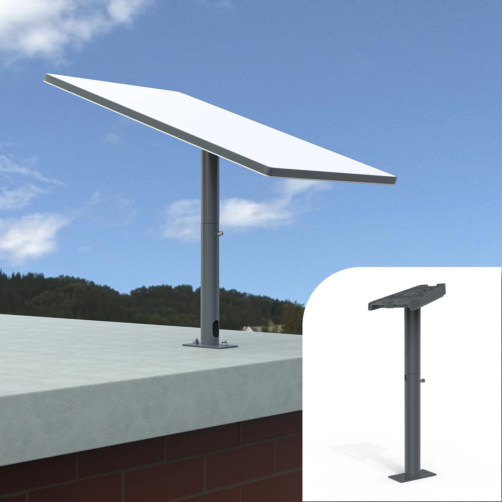 HOLACA Upgraded Mount for Starlink Gen 3/2, Mini, Adjustable Roof Mount Bracket, Stable Support for Starlink V3/V2/Mini Mounting Kit