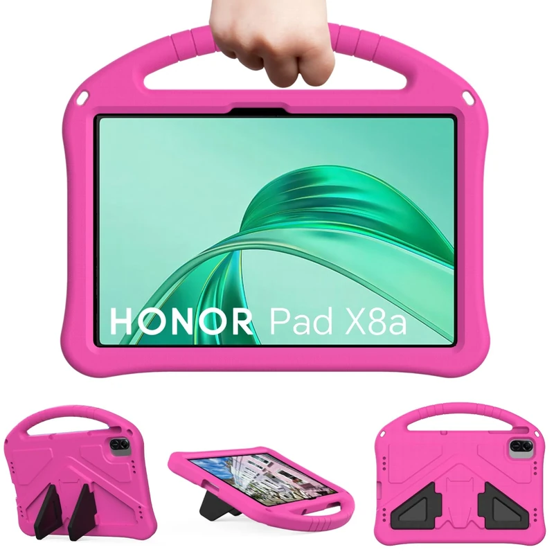 XLTTONG for Honor Pad x8a 11 inch Case 2024,Kids Boy Girls EVA Shockproof Cover Case for Honor Pad x8a,with Stand Handle (Rose)