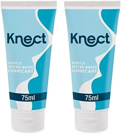 Knect Personal Water Based Lube 150ml (2 x 75ml), Fragrance Free, Safe for use with Latex and polyisoprene Condoms, Non Staining Personal Lubricant, Easy to Rinse Off