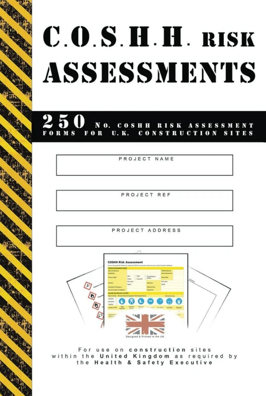 C.O.S.H.H. Risk Assessments: 250no. COSHH Risk Assessment forms for UK construction sites (ESSENTIAL SITE DOCS)