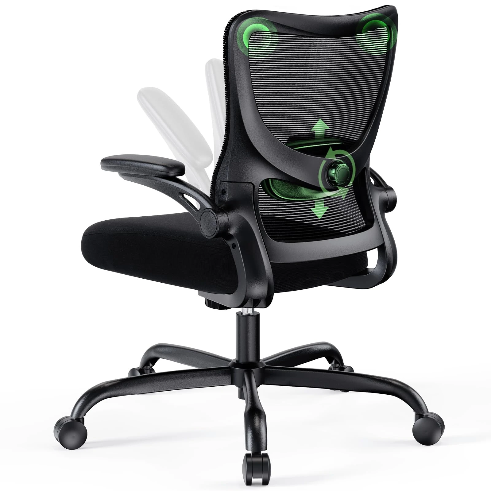 Marsail Office Chair Ergonomic Desk Chair with Adjustable Lumbar Support Breathable Mesh Computer Chair Executive Rolling Swivel Comfy Task Chair for Home Office Gaming
