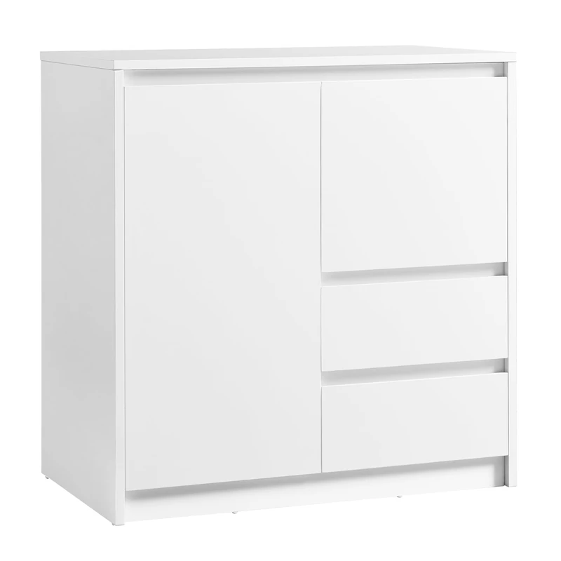 VASAGLE KAILYN Collection - Sideboard, Storage Cabinet with Doors, 2 Drawers and Adjustable Shelf, 40 x 70 x 74.5 cm, for Living Room, Kitchen, Study, Cloud White BBK243W01V1