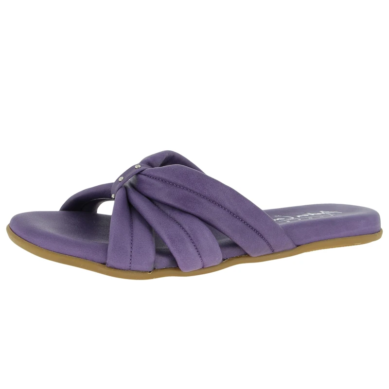 Andrea Conti Women's Mules Flat Slippers, Purple, 7 UK